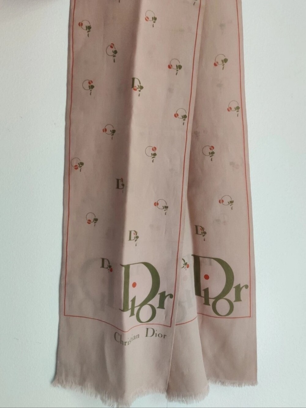 Vintage Dior Silk Skinny Scarf